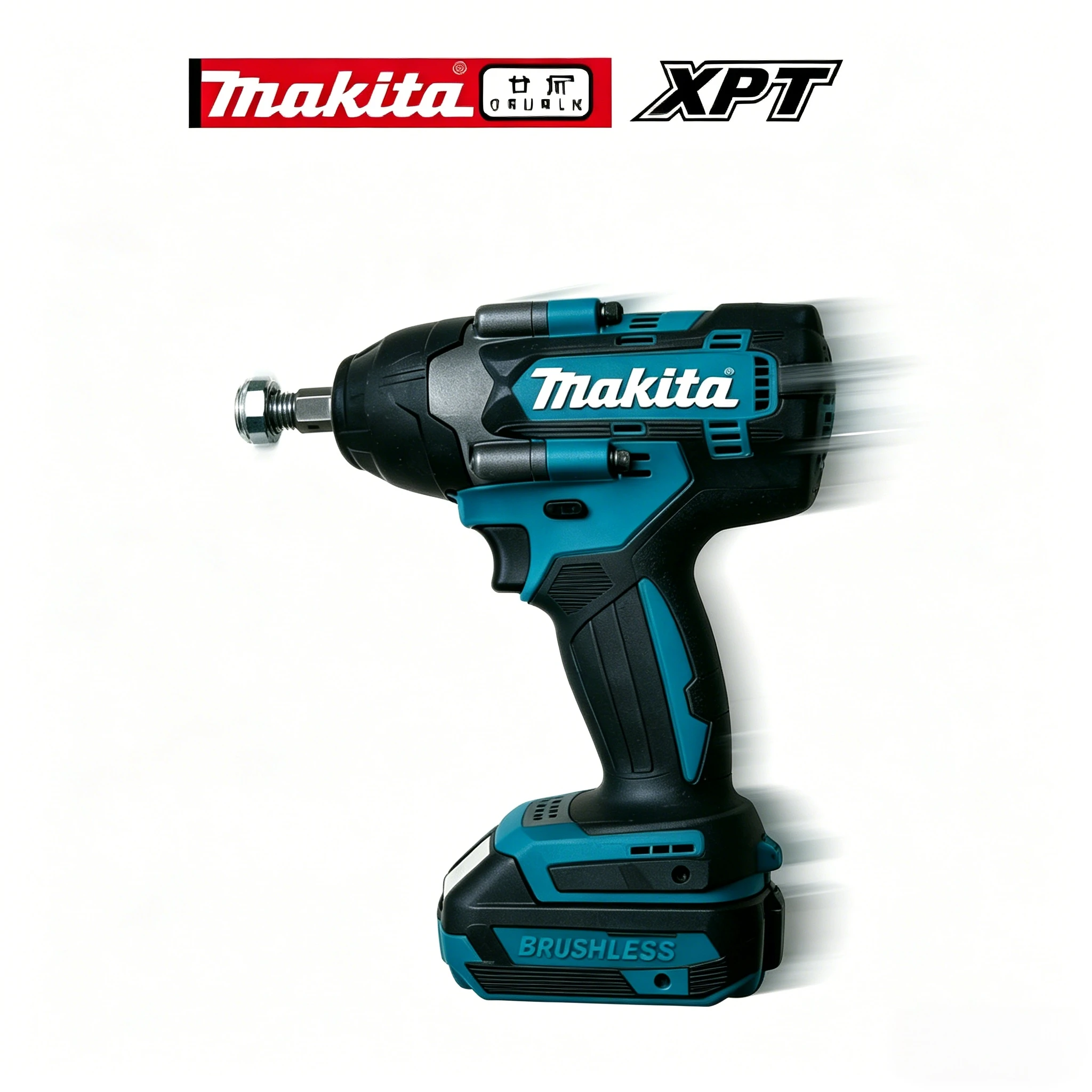 

Makita 18V 6.0Ah Battery,0 DTW700 Brushless Lmpact Wrench 1000N.m High Torque Cordless Power Tool for Auto Repair