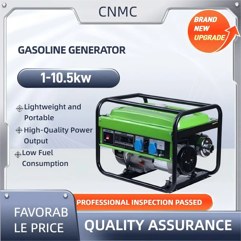 10000W Generator Brush Excitation 220V 50HZ 4-Stroke All-metal material Electric start Single phase Air-Cooled for Household Use