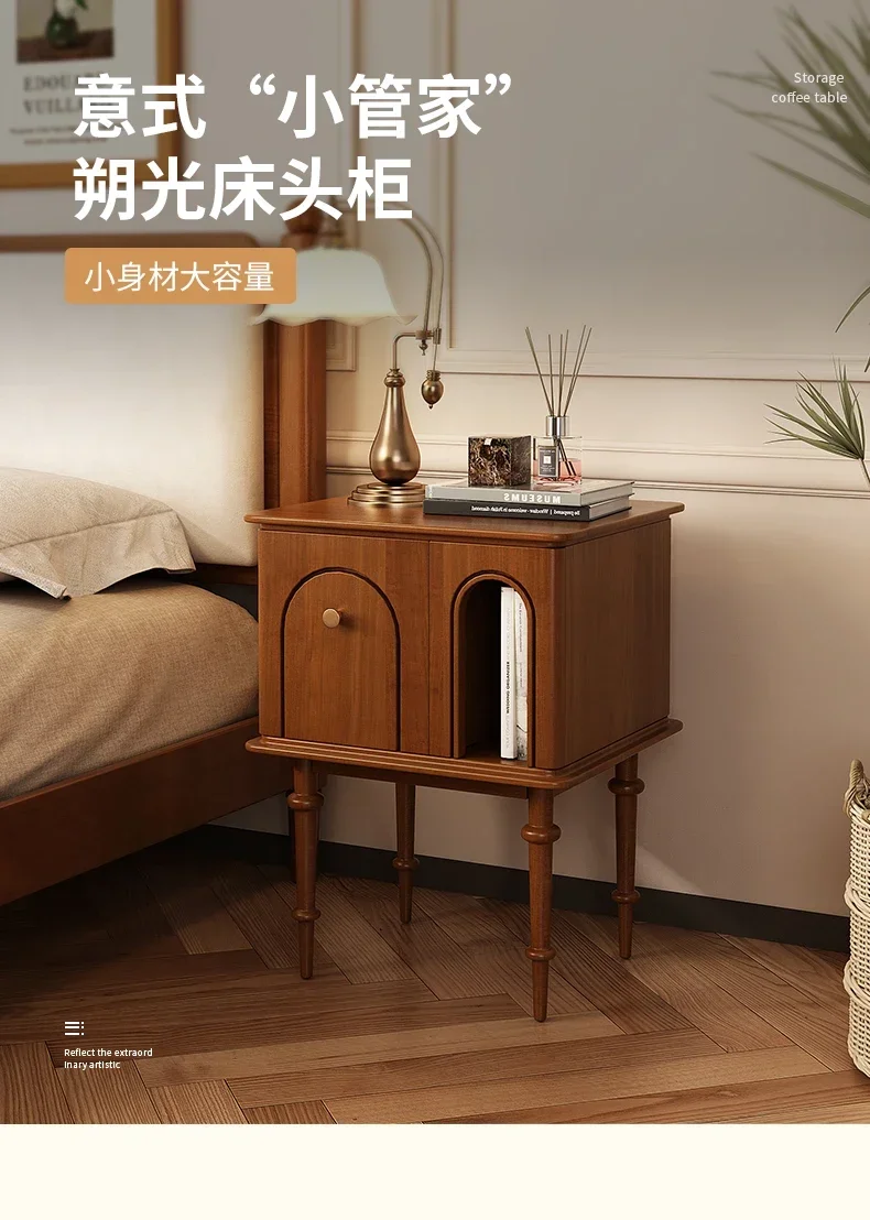 Bedroom locker Household medieval storage cabinet Bedside cabinet