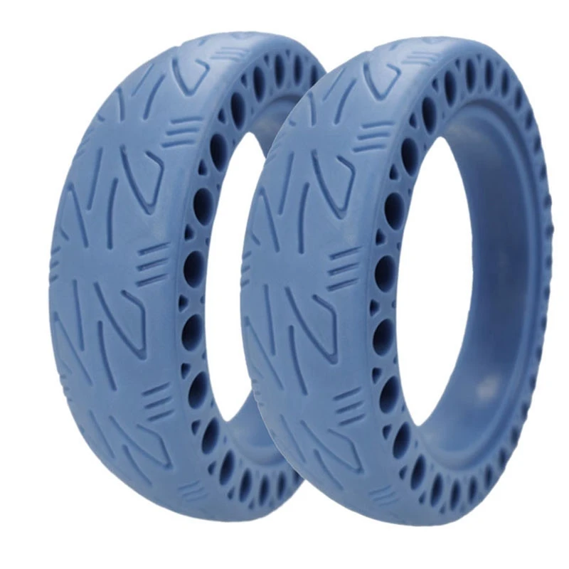 

2PCS 8.5 Inch Electric Scooter Solid Tyre Honeycomb Absorber Rubber Tire Durable Shock Tyre for Xiaomi M365 Pro Blue