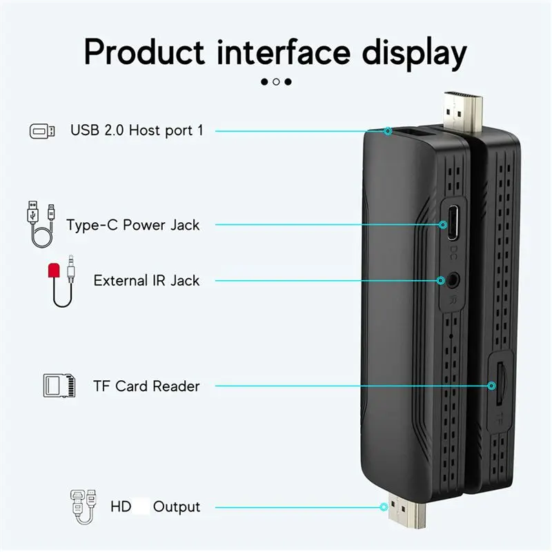 Exquisite-4X H313 TV Box Stick Android TV HDR Set Top OS 4K BT5.0 Wifi 6 2.4/5.8G Android 10 Smart Sticks Android Media Player
