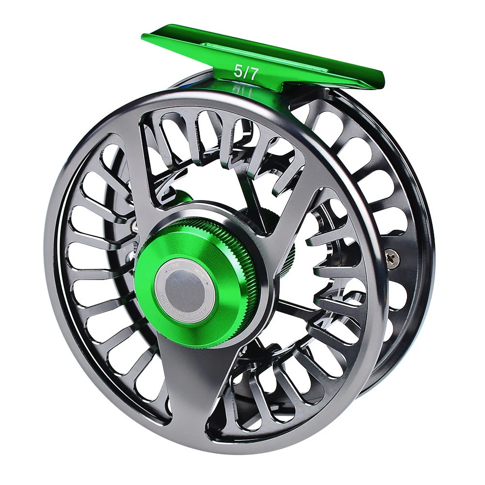 Carrete de pesca con mosca FREE FISHER 2 + 1BB, rueda de pesca con mosca de aleación de aluminio 9/10 WT, carrete de máquina CNC, carrete de mosca totalmente metálico fundido