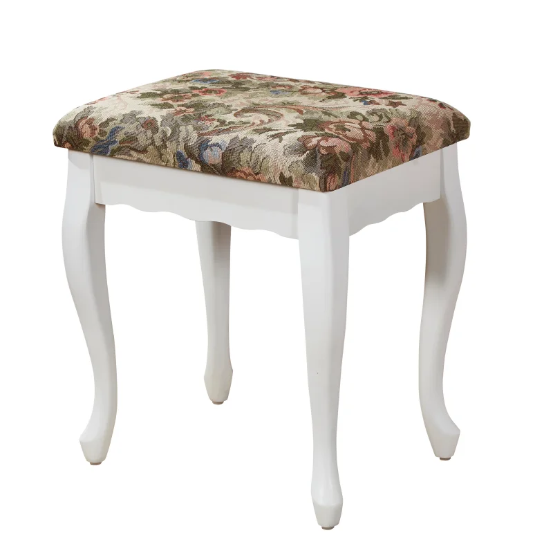 Solid wood dressing stool, American style dressing shoe changing household low  dining table