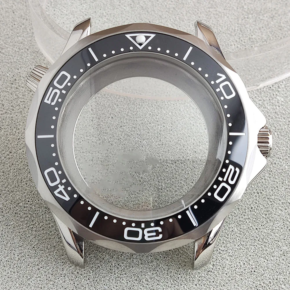 42mm NH35 case ceramic bezel stainless steel case/strap silver gold rose gold suitable for NH35 movement accessories watch acces