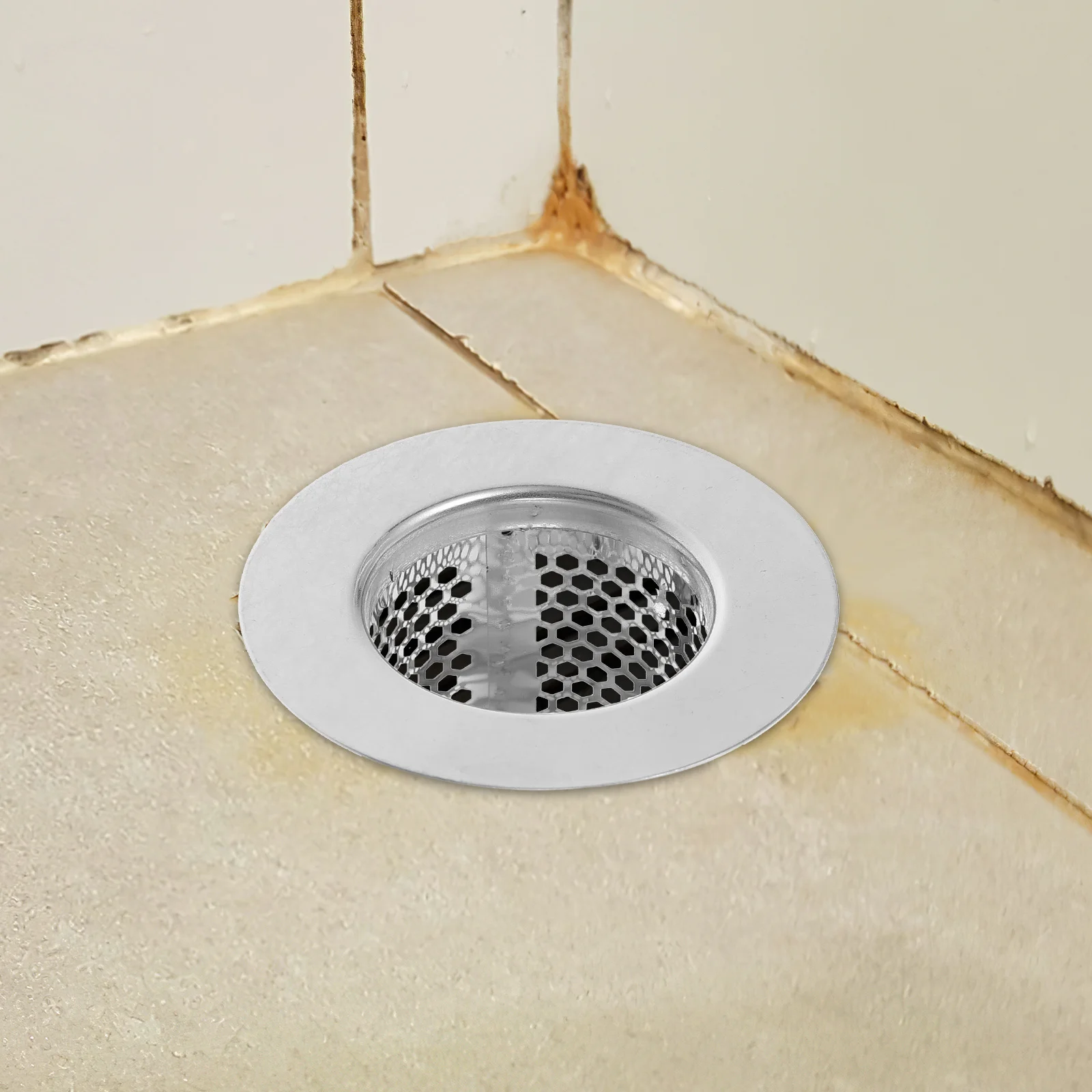 

2Pcs Metal Floor Drain Strainer Mesh Stainless Steel Sewer Filter Net Hair Catcher Anti-Clog Drain Cover Shower Hair Catchers