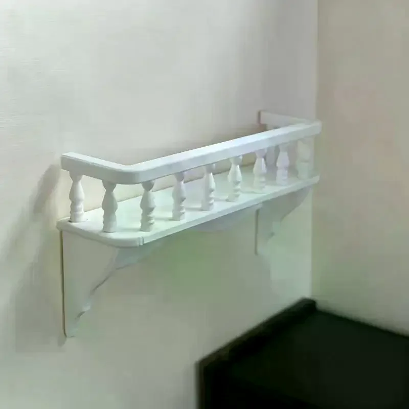 ชั้นวางของติดผนังจำลองขนาดจิ๋วสำหรับบ้านตุ๊กตา 1:12 อุปกรณ์ตกแต่งบ้านตุ๊กตา ของเล่นเสริมสร้างจินตนาการ