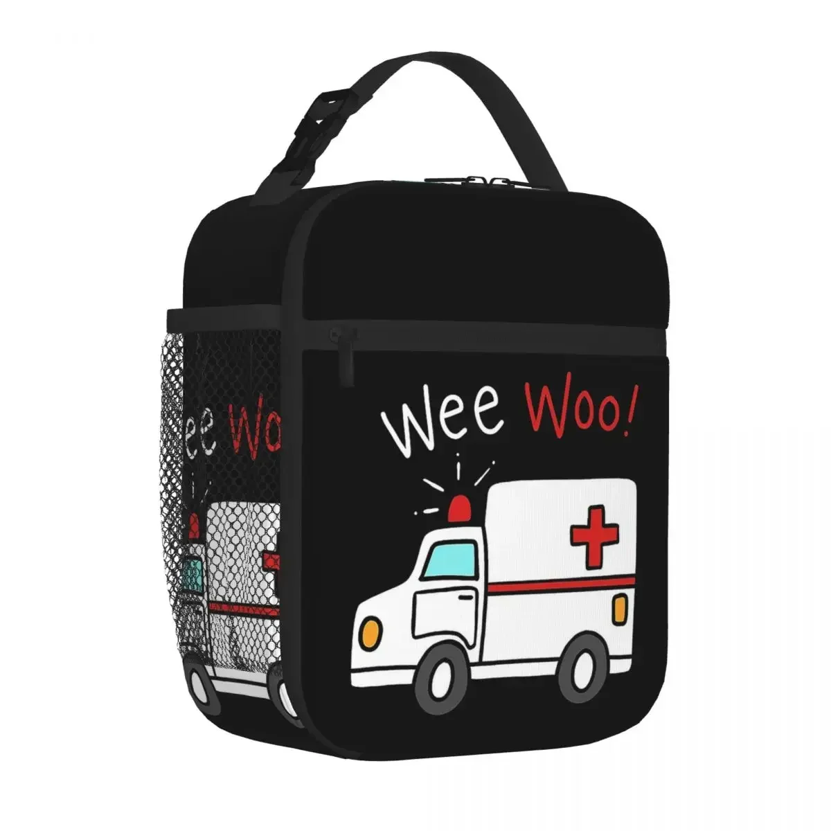 Paramedic Ambulance Lunch Bags Insulated Lunch Tote Waterproof Bento Box Resuable Picnic Bags for Woman Work Kids School