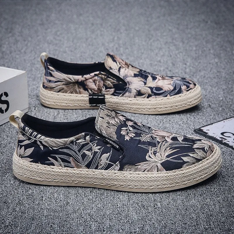 designer espadrilles hommes man casual shoes loafers Totem slip on shoes man alpargatas hombre barefoot