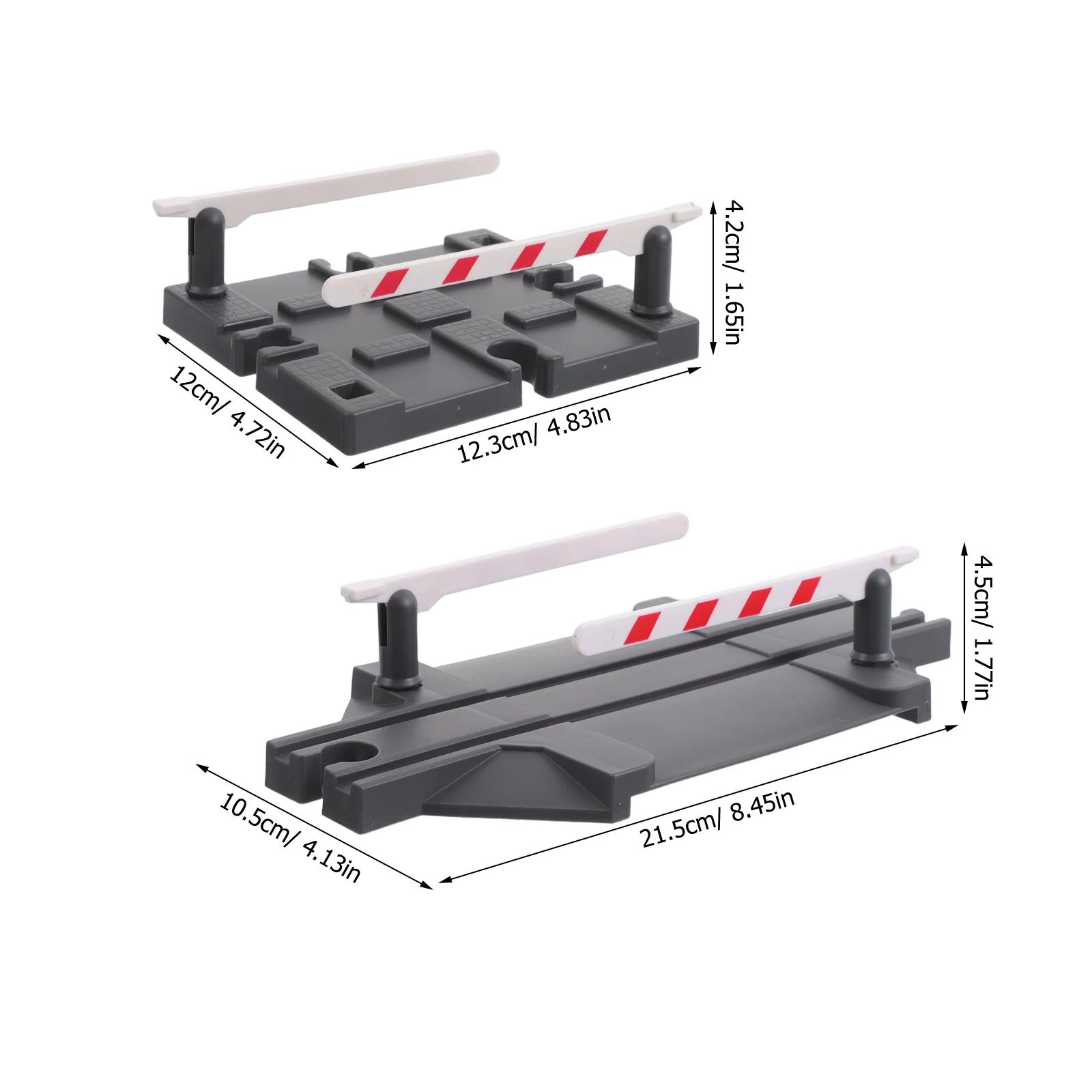 2Pcs Train Track Plastic Barricades Rail Road Expansion Accessories Railway Station Platform Parts Build Toy Train Accessory