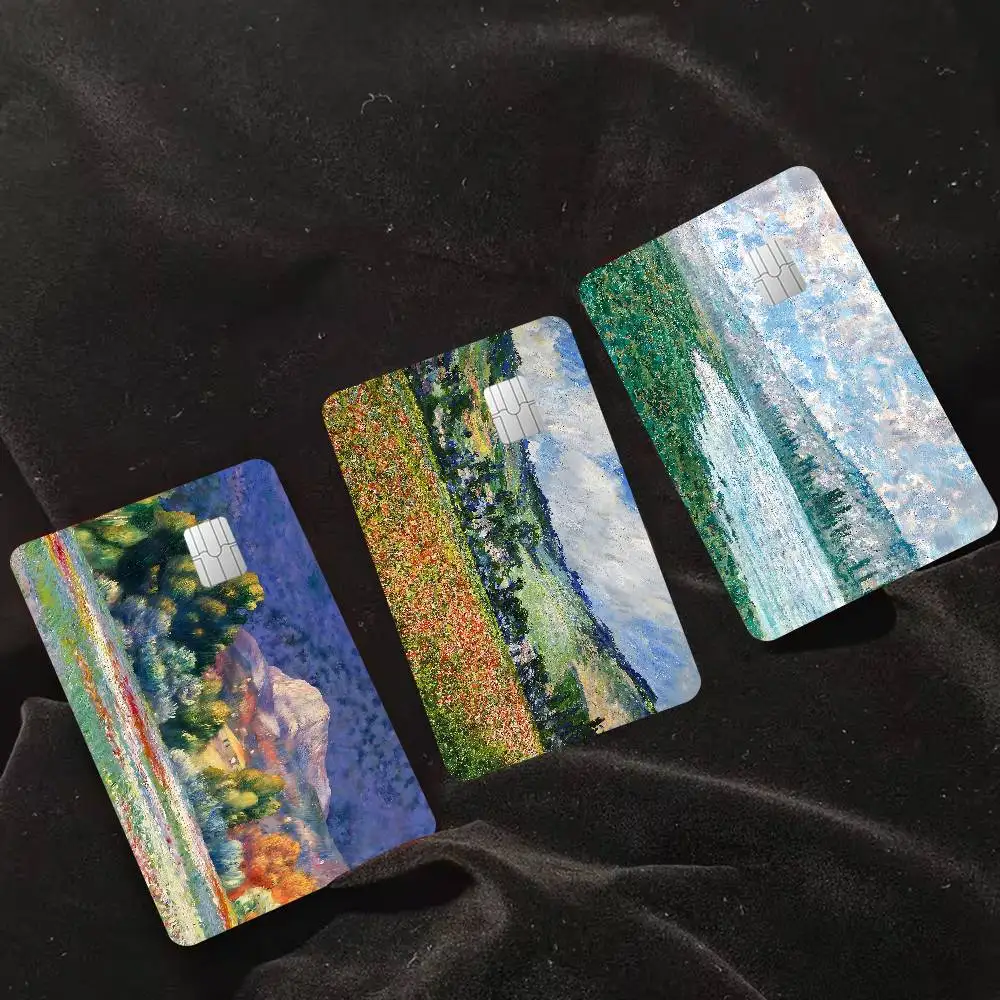 Retro Art C-Claude Monet Anime Young Creidt Card Debit Card Sticker Film Case Front Tape for Small Big Chip No Chip