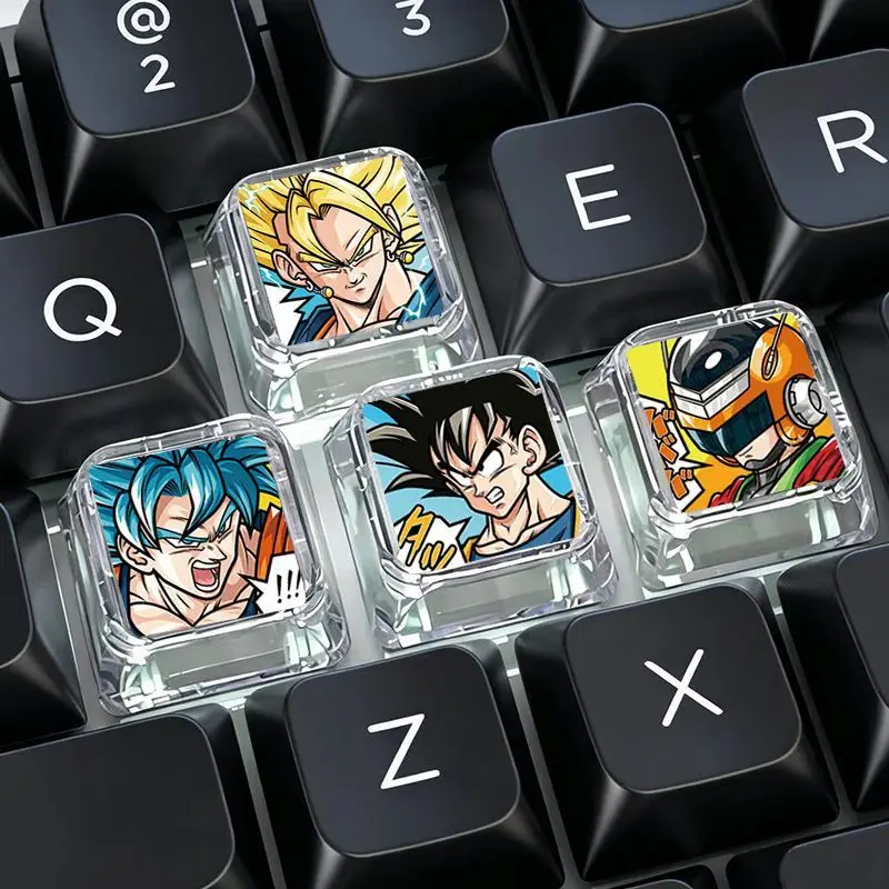 Dragon Ball Son Goku Vegeta keyboard caps creative high-value anime cartoon printed personalised cross-axis replacement keys