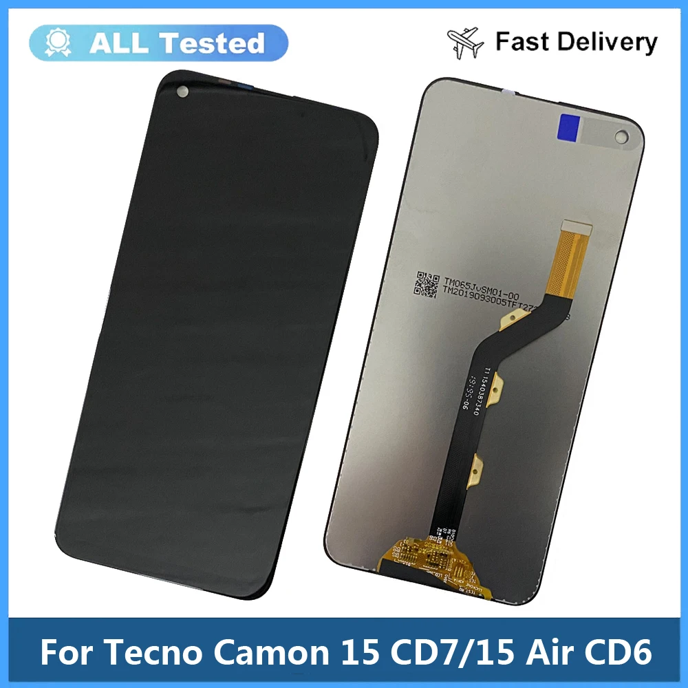 6,6 протестированный дисплей для Tecno Camon 15 Air CD6, ЖК-дисплей для Tecno Camon 15 CD7, ЖК-дисплей