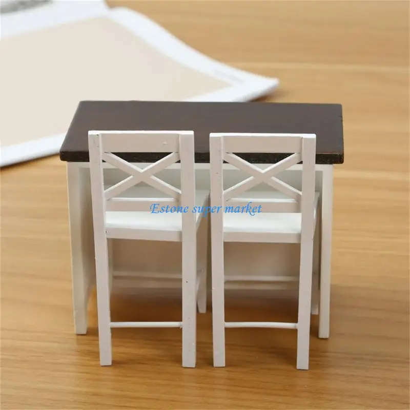 

090B Classical Miniature Bar Desk and Chair Set for 1/12 Dollhouses Scene Display Kits
