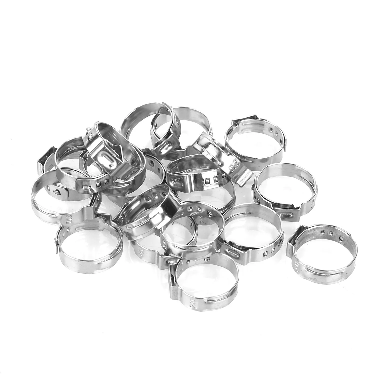180Pcs 5.8-21mm Stainless Steel Adjustable Hose Clamps Set For Fuel Line Water Air Soft Tube Pipe Car Truck Cooling System