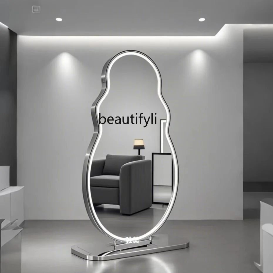 

Barber shop mirror double-sided hair cutting floor mirror hair salon special hair salon mirror
