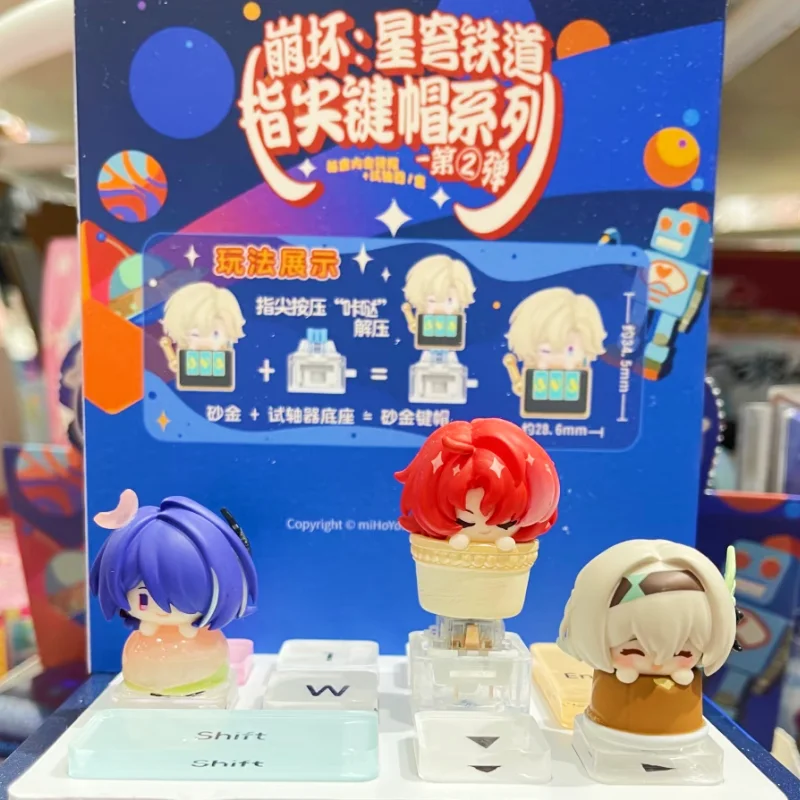 

Mihoyo Honkai Star Trail V2 Aventurine Keycap Blind Box — ограниченная серия Q Version Cute Dr. Соотношение Маленькая фигурка Коллекционная игрушка