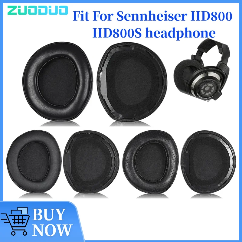 

Protein Leather Earpads Cushions for Sennheiser HD800 HD800S Headphones, Replacement Ear Pads Headset ZUODUO