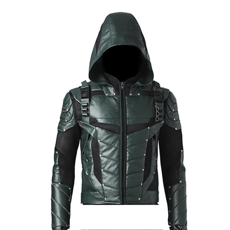 Volwassen Superheld Oliver Cosplay Carnaval Halloween Queen Kostuum Pijl Battle Suits Groen Outfit Pijl Hero Kleding - afbeelding 1