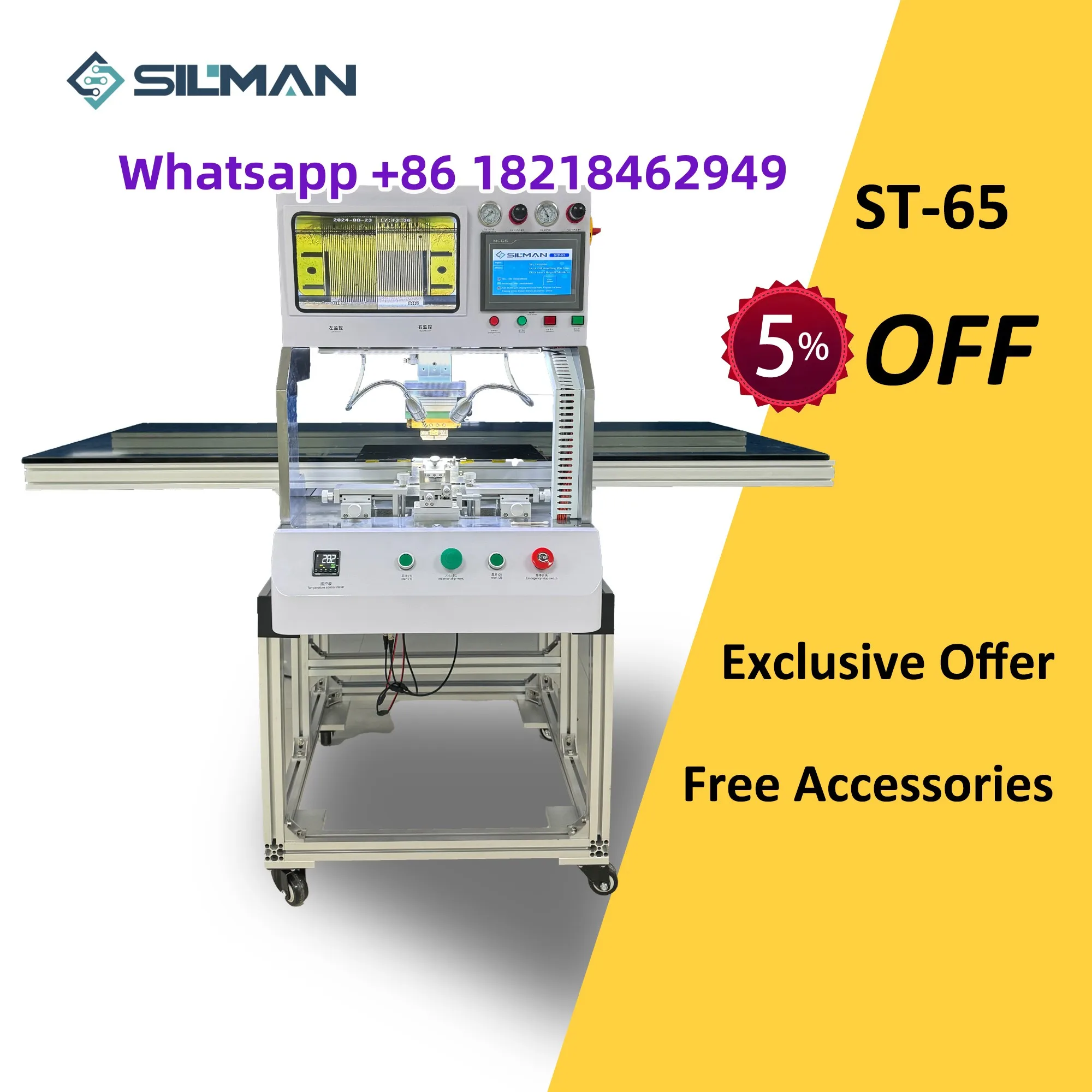 Sliman ST-65 Mini ACF COF Bonding Machine LCD LED TV Laptop Display TAB COG FPC Flex Cable Panel Screen Repairing Device