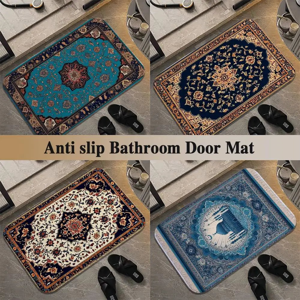 

Bohemian Pattern Floor Mat Printed Large Carpets Living Room And Bedroom Carpets Bathroom Anti Slip Door MATS Small Carpets