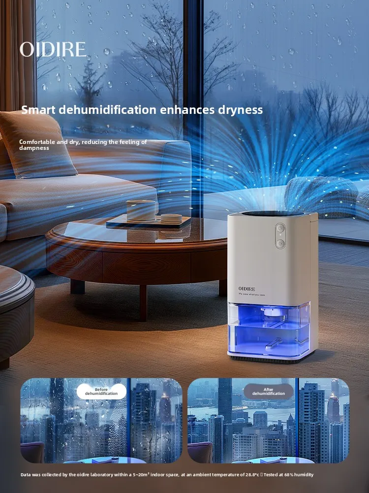 

Осушитель воздуха для домашнего использования, для небольших помещений/спален/общежитий, тихий осушитель для влажной погоды.