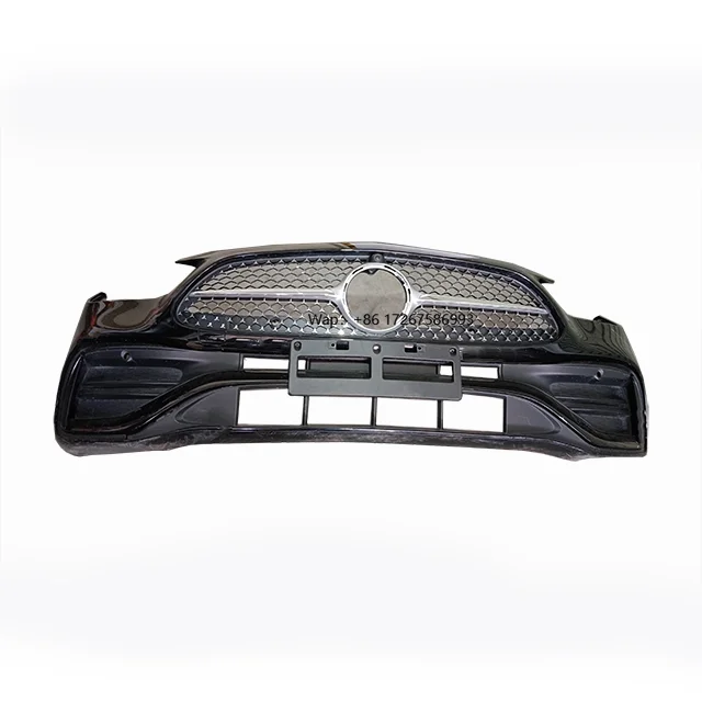 

For C180 C200 C260 C300 W206 Complete Black Front Bumper High Quality Front Nose Kit Grille