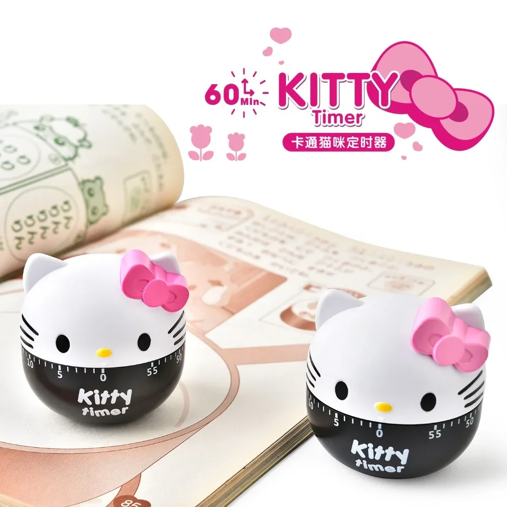 

Cute Originality Cartoon Hello Kitty Anime Peripheral Machine Cake Bake Attend To Manufacture Timer Kitchen Articles for Use