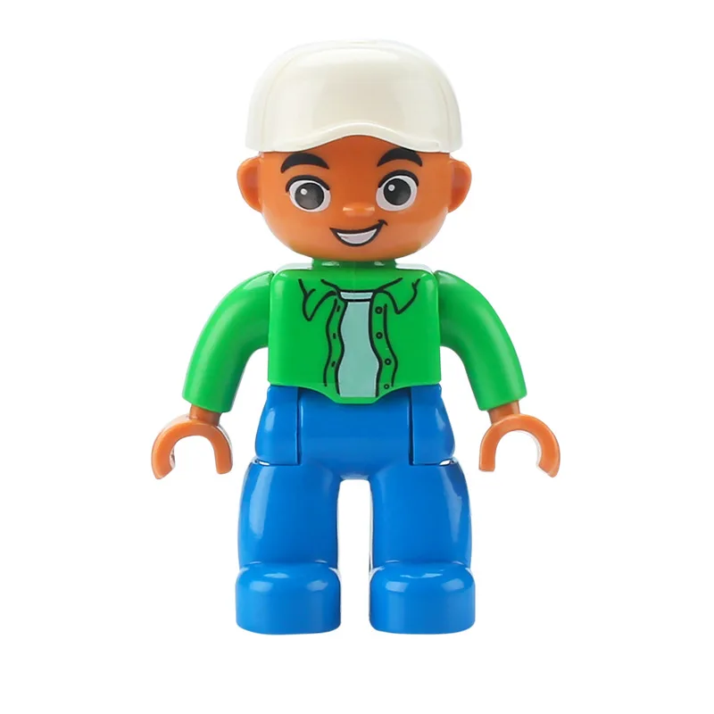 Grote bouwstenen Jongen Meisjes Familie Politieagenten Figuren Pop Compatibel Duplos Kinderen Kinderen Zelfsluitende stenen Assembleer speelgoed