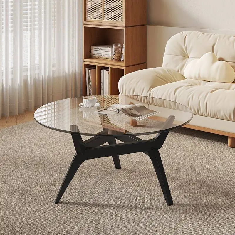 *Modern Luxury Coffee Table Wooden Frame with Foldable Solid Wood Legs. Minimalist Design, Ideal for Living Rooms.