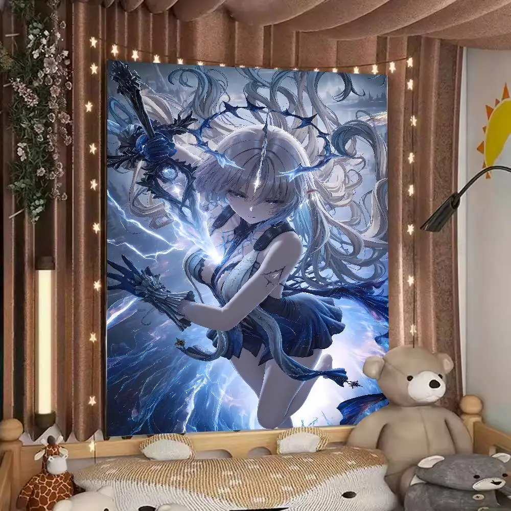 Pretty Hot Kawaii Girl Fashion Cartethyia Tapestry Wall Hanging Wall Rugs Dorm Decor Blanket Camping Decoration Tapestry