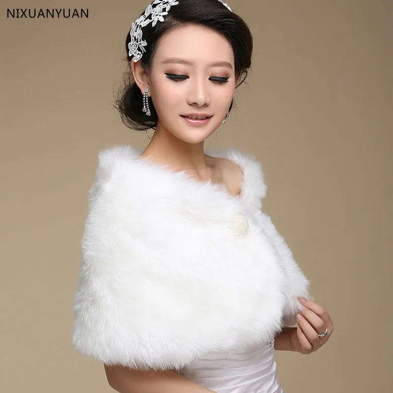 Wedding Bolero Outerwear Accessories Urged Wrap Bride Formal Winter Cape Bride Fur Shawl Wedding Jackets Wrap