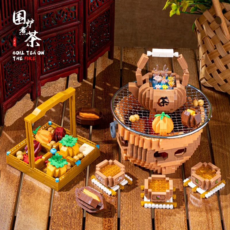 

Tea by the fire Micro-particle assembly building blocks children's educational DIY decorative toys