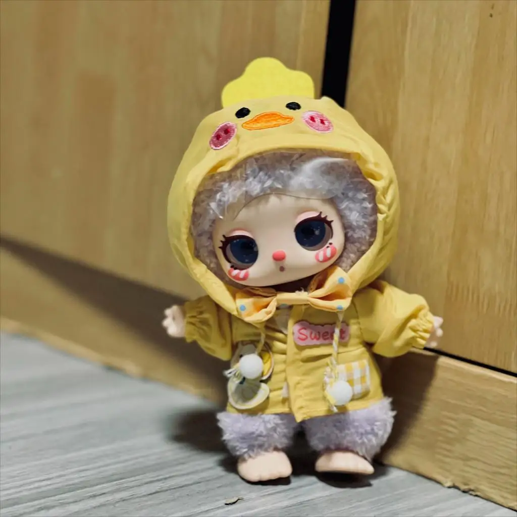 For Liila LUCKY CAT Doll Clothes Color Match Hoodies Dolls Accessories Cute Decoration for 10cm/20cm dolls Little Clothes