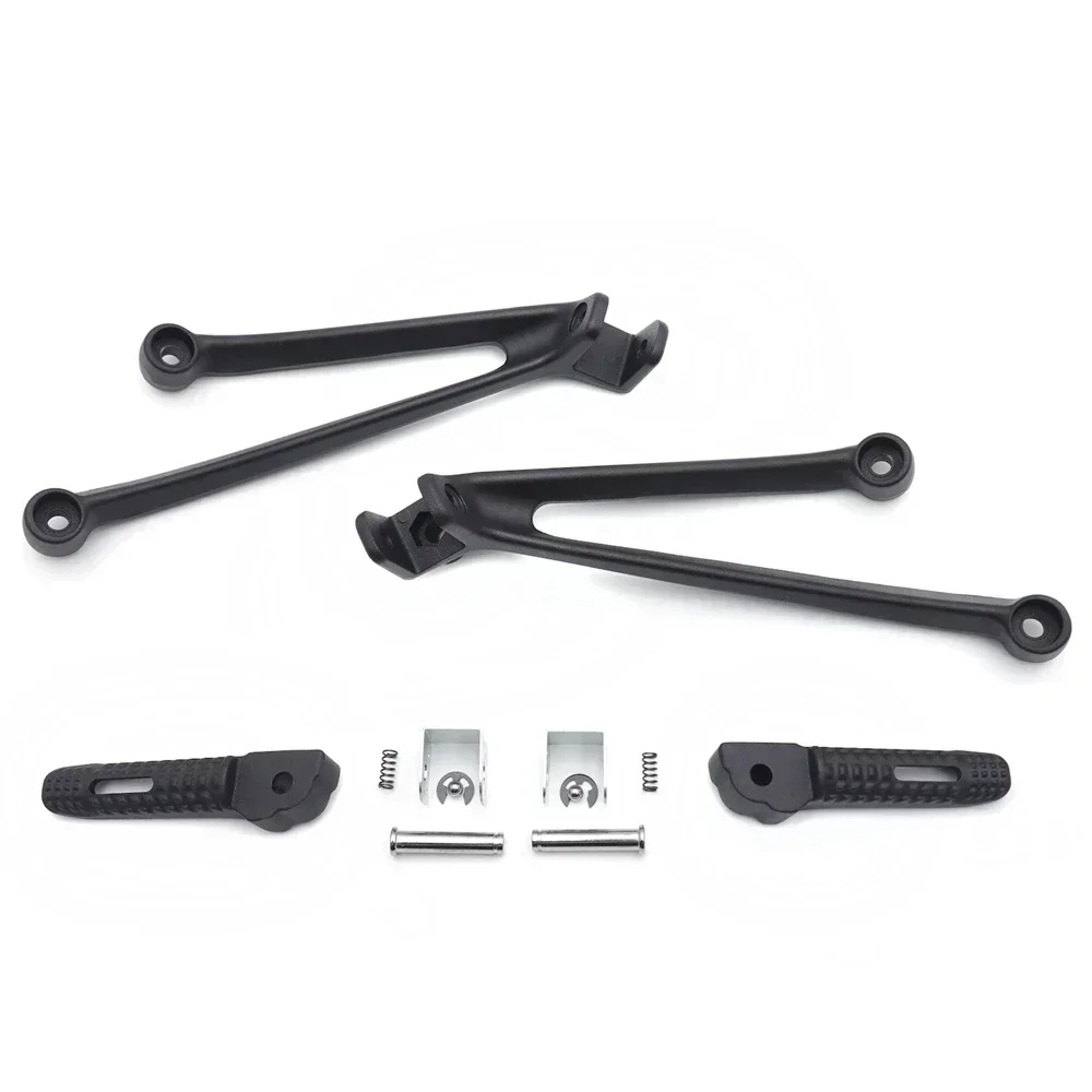 Passenger Foot Pegs & Brackets for BMW S1000RR 2010-2018 10-18 Motorcycle Parts Black/Sliver Rear
