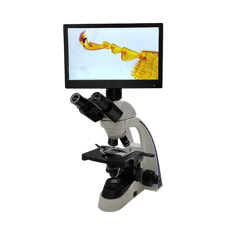 

Trinocular infinity biological optical microscope SGO-PH100 can be photographed and measured.