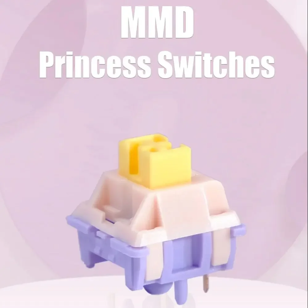 MMD Princess Switch V3 Linear Tactile Feel 5Pins 38/45/53/48/60g HIFI Sound Mechanical Keyboard Switches DIY