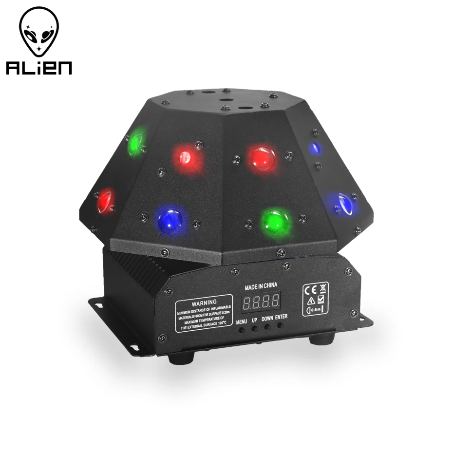 alien stage iluminacao efeito projetor laser rgb em rgb led feixe de luz estroboscopio branco dj disco party dance dmx girar a luz 01