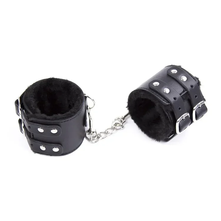 PU Leather Handcuffs Anklecuffs Soft Padded Hand Cuffs Ankle Cuffs Fetish Bondage Restraints BDSM Sex Toys For Couple