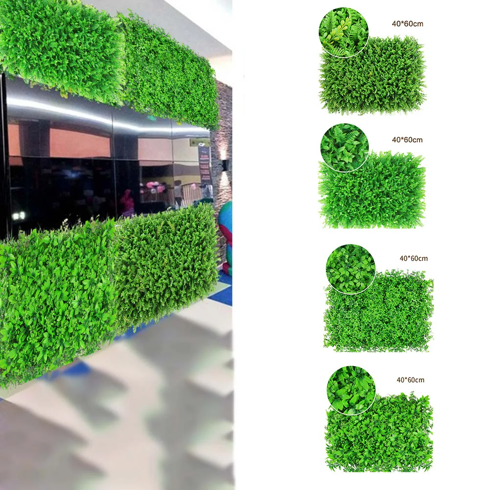 40*60/50*50CM umělý zelená tráva plastový trávník falešná tráva rostlina zeď panel backdrop zeď dekorace soukromí překážka obrazovka dekorace