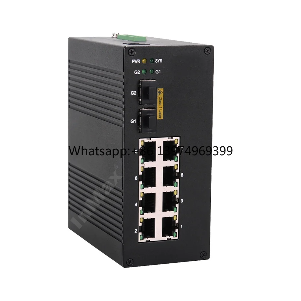 InMax Manufacturer Gigabit Industrial Ethernet Switch 10 Ports 2G+8G 1000M Outdoor Managed Network Switch
