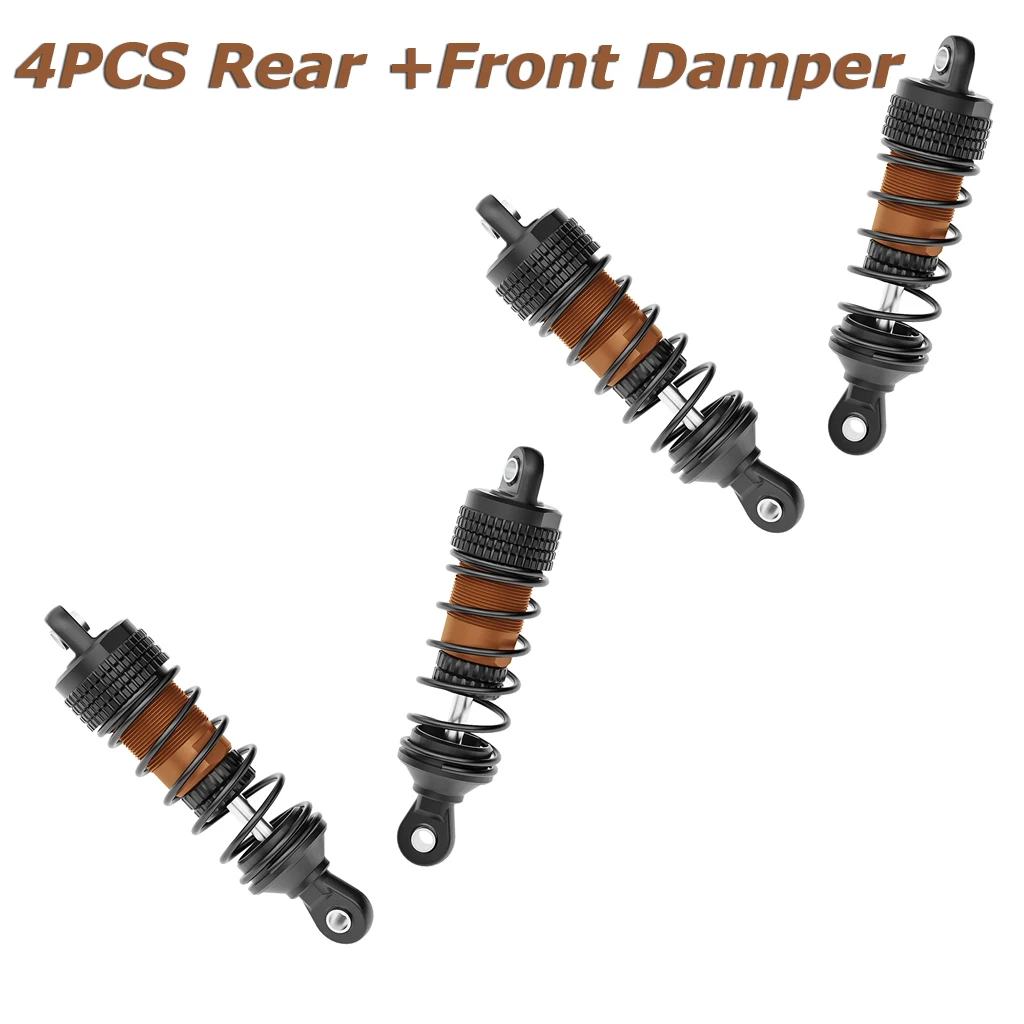 RC Car Parts Rubber Tires 12mm Hex Metal Shock Absorber Damper