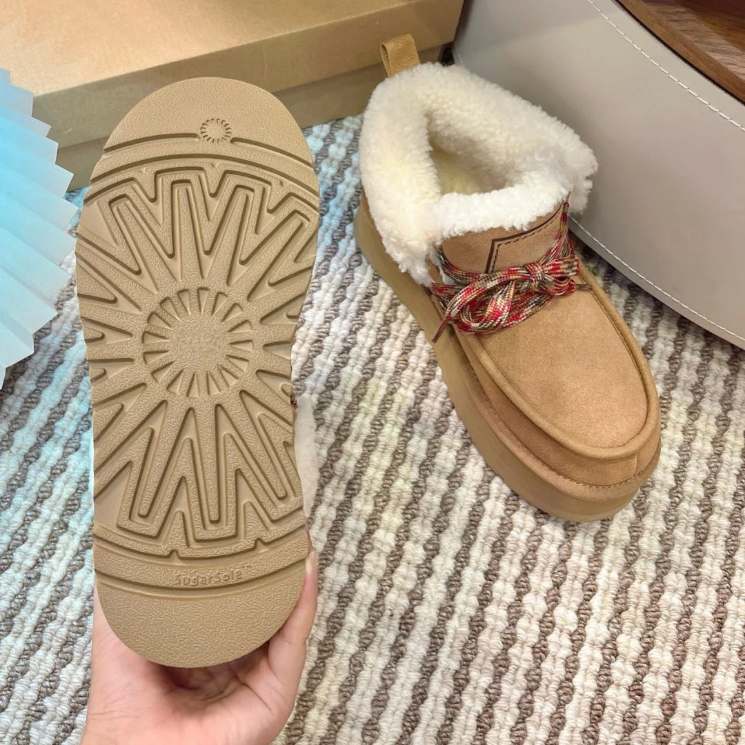 العلامة التجارية الفاخرة Funkarra المقصورة الكفة أحذية رياضية المرأة الشتاء أحذية دافئة سميكة سوليد حذاء من الجلد حذاء كاجوال مبيعات المصنع مباشرة #3