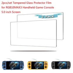 POWKIDDY-Película protectora de cristal templado para consola de juegos portátil, pantalla de 5,0 pulgadas, 9H HD, RGB10, MAX3, 2 unidades por juego