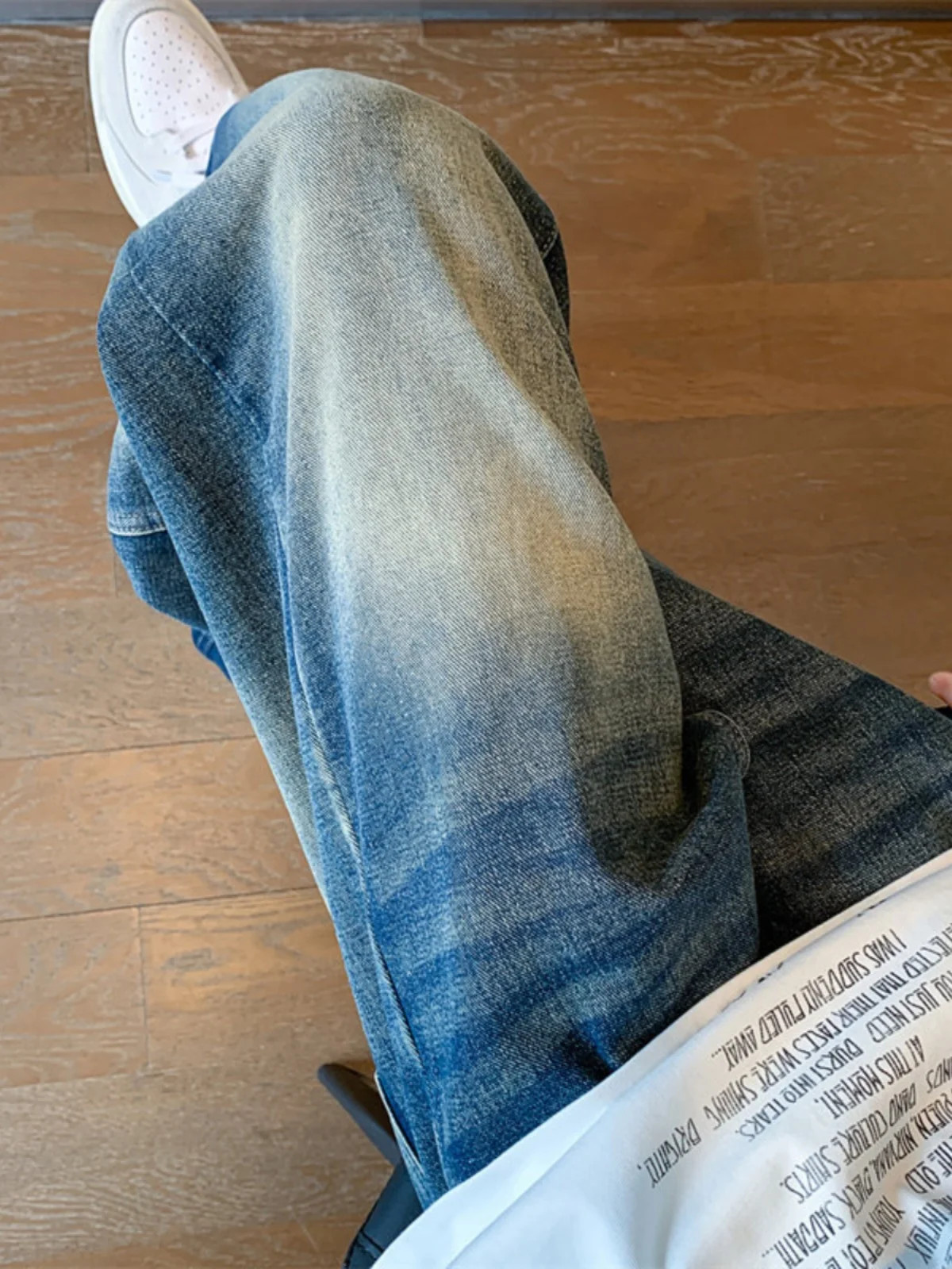 

Мужские джинсы в американском ретро-стиле: прямые, зауженные, широкие, повседневные, длинные брюки для весны и осени, модный бренд