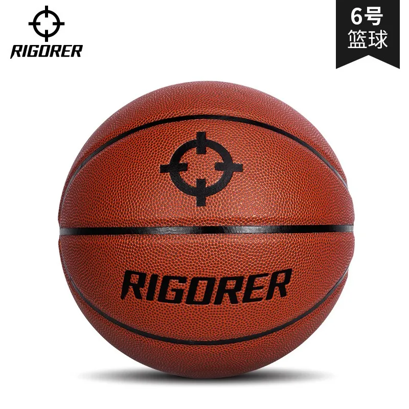 RIGORER 사이즈 6 농구 - 훈련 및 경기용 공식 게임 공, 실내 및 실외 사용 No.6 농구