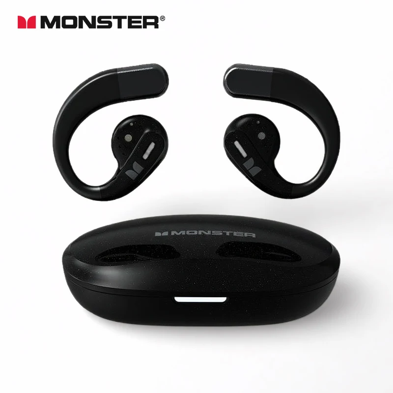 Monster AuraFit X02 Open Ear Bluetooth 5.4 Earphones 360° Stereo Sound Air Conduction Headphones OWS Bluetooth Ear Hook Ear Buds