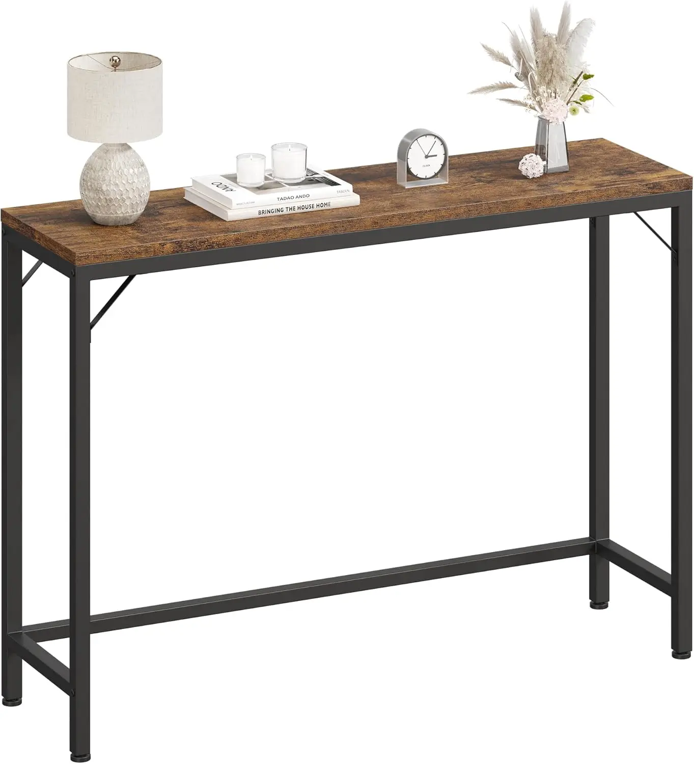 

Behind Couch Table, Rustic Console Table, 39.4"" Sofa Table For Living Room, Industrial Hallway Table For Entryway -Rustic