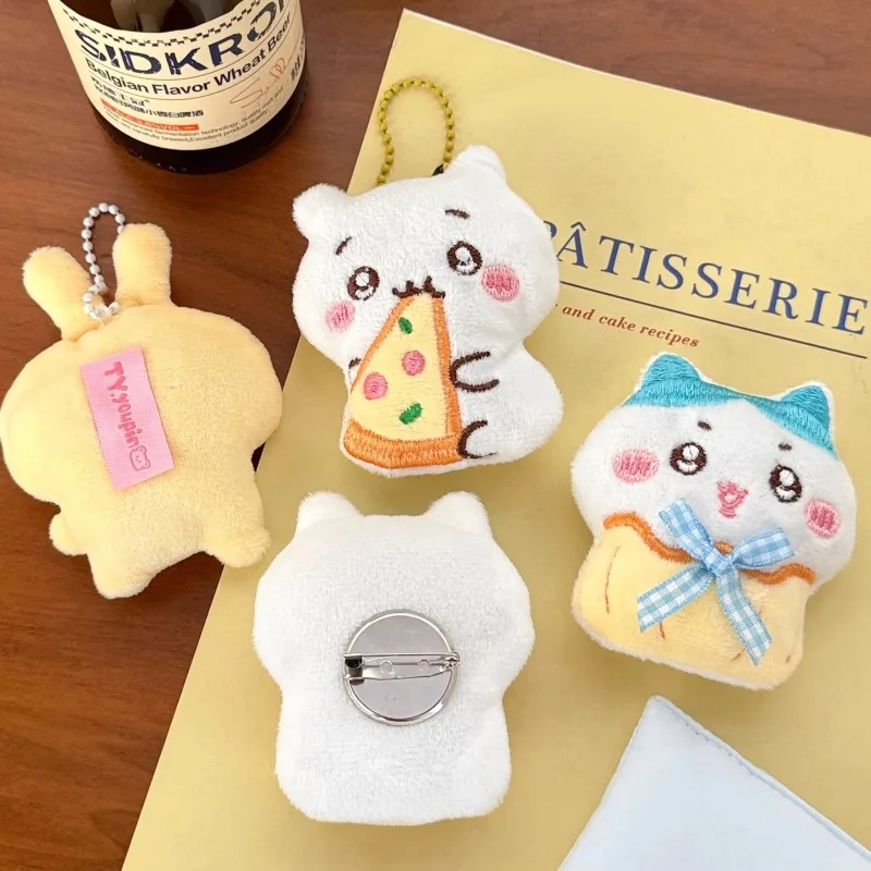 chiikawa new cute plush cartoon doll pendant, brooch, backpack keychain brooches