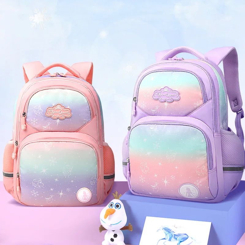 

Disney Frozen Leisure School Bags For Girls Elsa Anna Middle Primary Student Shoulder Orthopedic Backpack Large Capacity Mochila