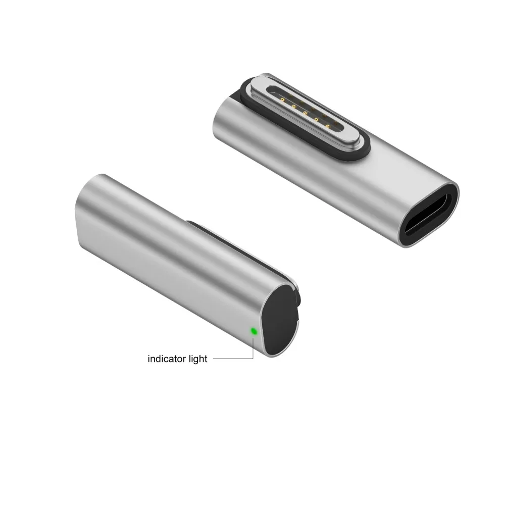 140W USB Type-C to Magnetic 3 Converter Laptop Indicator Light Magnetic Charging Adapter 28V 5A for MacBook Air/Pro 13 14 15 16